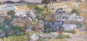 Vincent Van Gogh Thatched Cottages by a Hill (nn04) France oil painting artist